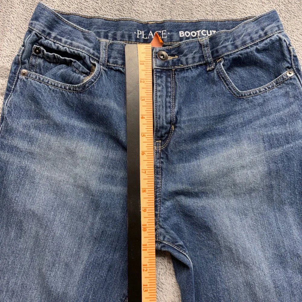 The Children's Place Bootcut Jeans Boys 18 Blue‎ Good Medium Wash Denim